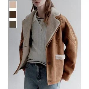 [리스트](광주신세계) 와이드 카라 부클 무스탕(TWUJKO82040)