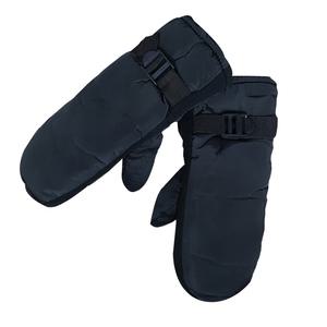 겨울 방한 블랙 벨트 미끄럼방지 엠보싱 털안감 벙어리 장갑 스키 등산 작업용