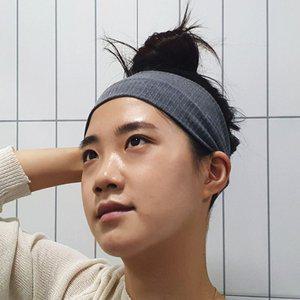 스포츠헤어밴드 넓은 운동 세면 머리띠 그레이 (WFFPVT8)