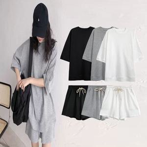 여성 여름 반팔 반바지 루즈핏 데일리 트레이닝복세트