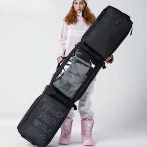 블랙 스노우 보드 가방 스노보드 휠백 이동식 캐리어 바퀴 달린 보관백 스키 보관가방 150cm 160cm