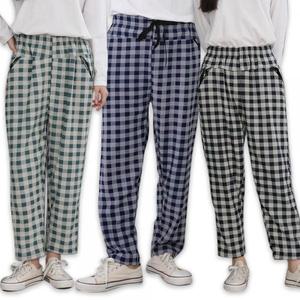 여성 남성 남녀공용 체크 기모바지 융털 몸빼바지 겨울 작업복 촌캉스 할머니옷 밀리터리 군복 꽃무늬 시골