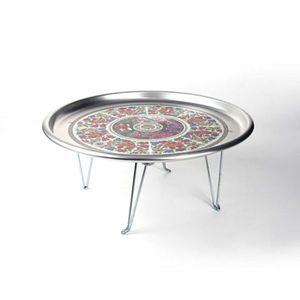 [기타]밥상 YFLEJJQM 다과상 술상 찻상 옛날 양은 밥상 교자상 42CM