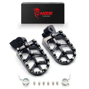 MZS Dirt Bike Foot Pegs, CNC Motocross Footpeg MX Footrest Rest Pedal Black Compatible with YZ125 YZ250 YZ250F YZ65 YZ85 YZ125X YZ250X YZ426F YZ450F YZ450FX YZ250FX WR250F WR450F