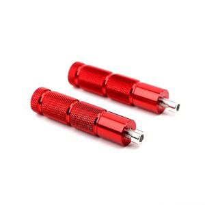 미니 자전거 부품용 Mino Red CNC 유니버설 모터사이클 풋 페그 M8 리어 풋레스트 Honda Grom MSX125 9mm 설치 구멍