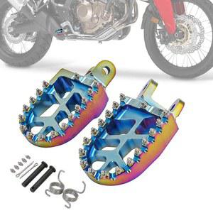 IUVWISN 더트 바이크 풋 페그, 모터사이클 페그스 와이드 레스트 페달 CNC for XR650L 92-23 XR650R 00-07 CR80R 96-02 CR85R 03-07 CRM250 89-98 XR250R /400R 96-04 XR600R 89-00 CRF1000L 16-23 퀀칭