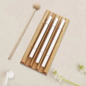 말렛 트리오 핸드 차임 순수한 톤 나무 헬드 기도용 뮤지컬 우드 치유 마음 챙김 명상 칼림바 마림바 건반