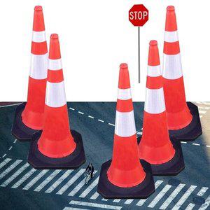 [기타]도로 주차금지 칼라콘 꼬깔 슈퍼 대형 헤비콘 5개 (WFH24CK)