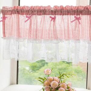 레이스 레이스 미니 가림막 주방창문커튼 가림 150x45cm 개 공간분리