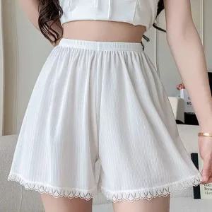 레이스속바지 여성 3부 여름속바지 하이웨스트 쿨링 스판 치마 학생 교복 속치마