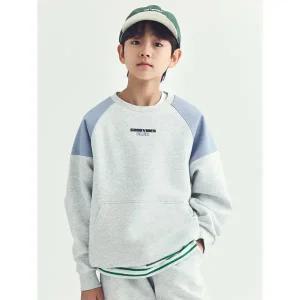 [롯데백화점]탑텐키즈 남아) 울트라스트레치 우븐매치 스웨트셔츠 MKF1TR1202