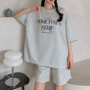 새로본(여름)도63타운세트 빅사이즈 반팔세트.여성.여자.나염 프린트.반바지세트 트레이닝복