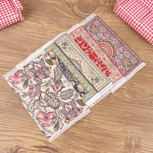 인형 집 미니어처 터키 스타일 카펫 자수 천 매트 1/12 소형 가구 어린이 선물