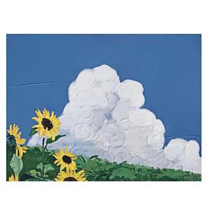 패브릭포스터유행 해바라기 가리개 포인트 액자 벽인