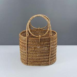 라탄 타원 고급피크닉 바스켓 대