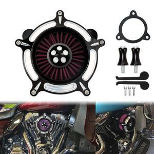 Harley Softail Fat Boy 브레이크 아웃 Dyna Touring Street Glide Road 용 오토바이 에어 필터 컷 흡기 청