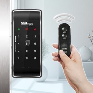 밀레 SKD-260 유리문 도어락 클립형 번호키 상가 전자키 카드키포함 무선리모콘