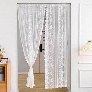 현관 중문 레이스 가림막 커튼 압축봉포함 소형-WE7C35B