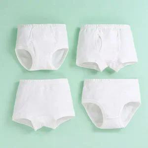 [보리보리/투에스벅]아동 하얀 코튼 삼각/사각팬티 3P세트(3-12세)