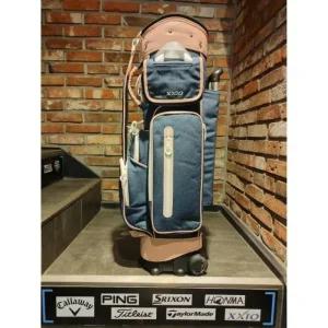 정품  젝시오 여성 휠 캐디백 네이비핑크