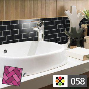 B스티커타일 058 큰검정 벽돌 인테리어 포인트타일 (WFHU43W)