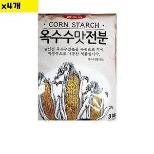 [JHOM56T5_52ED]식재료 도매 옥수수전분 움트리 3Kg x4개