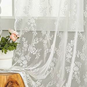 가리개커튼 로망티크 화이트 레이스 커튼 긴 창문 베란다 속커튼 긴창커튼