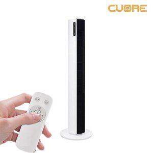 [쿠오레] 슬림 타워형 선풍기 CTF-S110W / 리모컨 저소음 스탠드형 날개없는 가정용 카페 사무실
