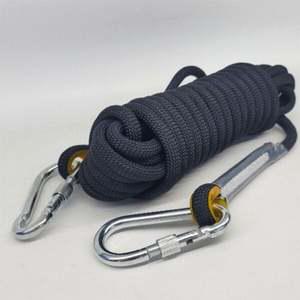 안전로프 캠핑 암벽 타프 초강력 2버클 20M 자일 블랙