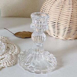 [HYDG84KI_55]크리스탈 투명 캔들홀더 엔틱