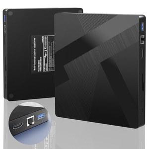 외장 드라이브 블러레이 버너 40Gbps(HDMI/LAN 포트 ), 외장 블러레이 버너 PC Windows Linux MacOS용 100G 디스크 R/W 외장 /DVD 드라이브 지원