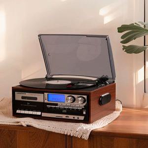 레트로 올인원 전축 턴테이블 블루투스 sd카드 lp 옛날 집에서즐기는 미니 오디오