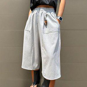 [신상오픈런]|KSP8B34|여성 리벳 7부 바지 여름 반바지 남성 면 버뮤다 츄리닝