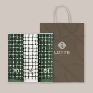 [롯데백화점]닥스타올 40수 그리드체크선염3매