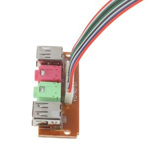 2 USB PC 컴퓨터 케이스 6.8cm 전면 패널 USB 오디오 포트 마이크 이어폰 케이블