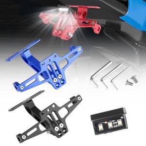 플레이트 브래킷 LED 라이트 후면 회전 신호 램프 홀더 범용 CNC 알루미늄 바이크 오토바이 펜더 제거기 키
