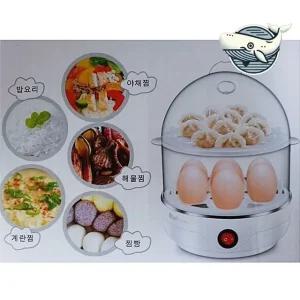 2단 계란찜기 간편한 주방용품 반숙 완숙 한 (WFHH5F7)