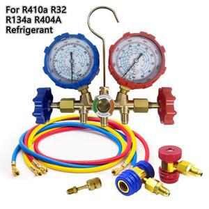 호스 포함 에어컨 냉동 키트 매니폴드 계측기 R410A R32 용 도구
