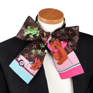 루이비통 스카프 방도 할리우드 실크 스카이블루