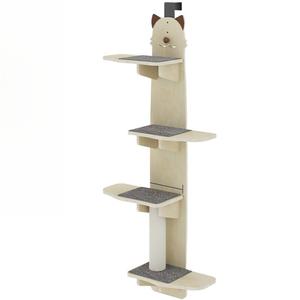 문걸이형 캣타워 고양이 놀이터 점프대 스크래쳐 공간절약