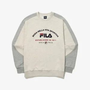 [롯데백화점]휠라 컬러블럭 로고 맨투맨 (FS2POG3107X_OTM)