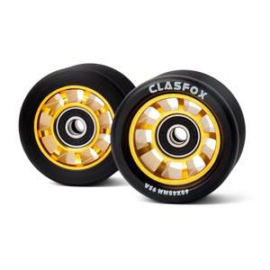 CLAS FOX 95A 스피드/더비 휠 알루미늄 롤러 스케이트 실내 교체 휠(8개 세트)