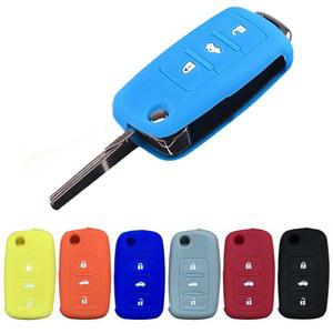 실리콘 자동차 리모컨 키 케이스 VW 골프 제타 보라 파사트 스코다 옥타비아 A5 파비아 시트 이비자 레온 쉘 1PC