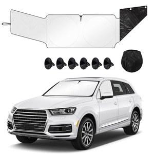 햇빛 가리개 - 전면 및 측면 자동차 앞유리 창문 보호대 차단 태양열 바이저 보호 커버 차량 내부 액세서리 자외선 프라이버시