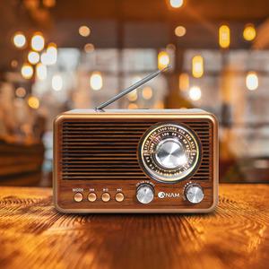 USB음원 TF카드 레트로 아날로그 블루투스 스피커 클래식 탁상용 라디오 R50