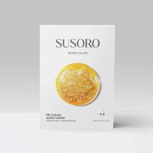 SUSORO 얼굴팩 콜라겐 마스크 팩 시트 히알루론산 꿀광 수분 탄력 진정 25ml 10개입