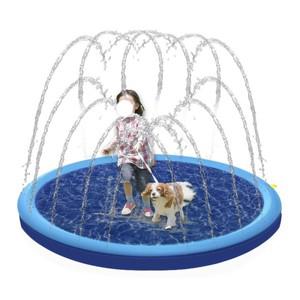 팽창식 물 스프레이 패드 매트 욕조 애완견 장난감 야외 시원한 스프링클러 놀이 냉각 여름