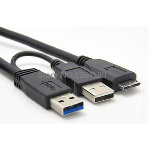 USB 3 0 마이크로 B 듀얼 파워 Y 모양 2 X 타입 A 초고속 케이블 외장 하드 드라이브 연장 와이어 커넥터 5m