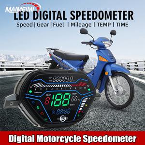 199 Kmh 디지털 오토바이 속도계 RPM 연료 EX5 Class1 CX DX For Honda Wave100 CD110 Alpha Ori Tokyoda D