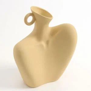 도자기 장식 꽃병 옐로우 거실 오브제 화병 인테리어 소품